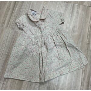 Tommy Hilfiger Baby Girls Corduroy Floral Dress 6-9 Months Pink White